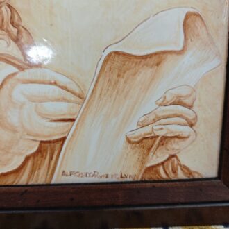 cerámica enmarcada pintado a mano Alfredo Ruiz de Luna 4 1000448617 scaled