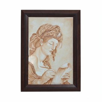 cerámica enmarcada pintado a mano Alfredo Ruiz de Luna