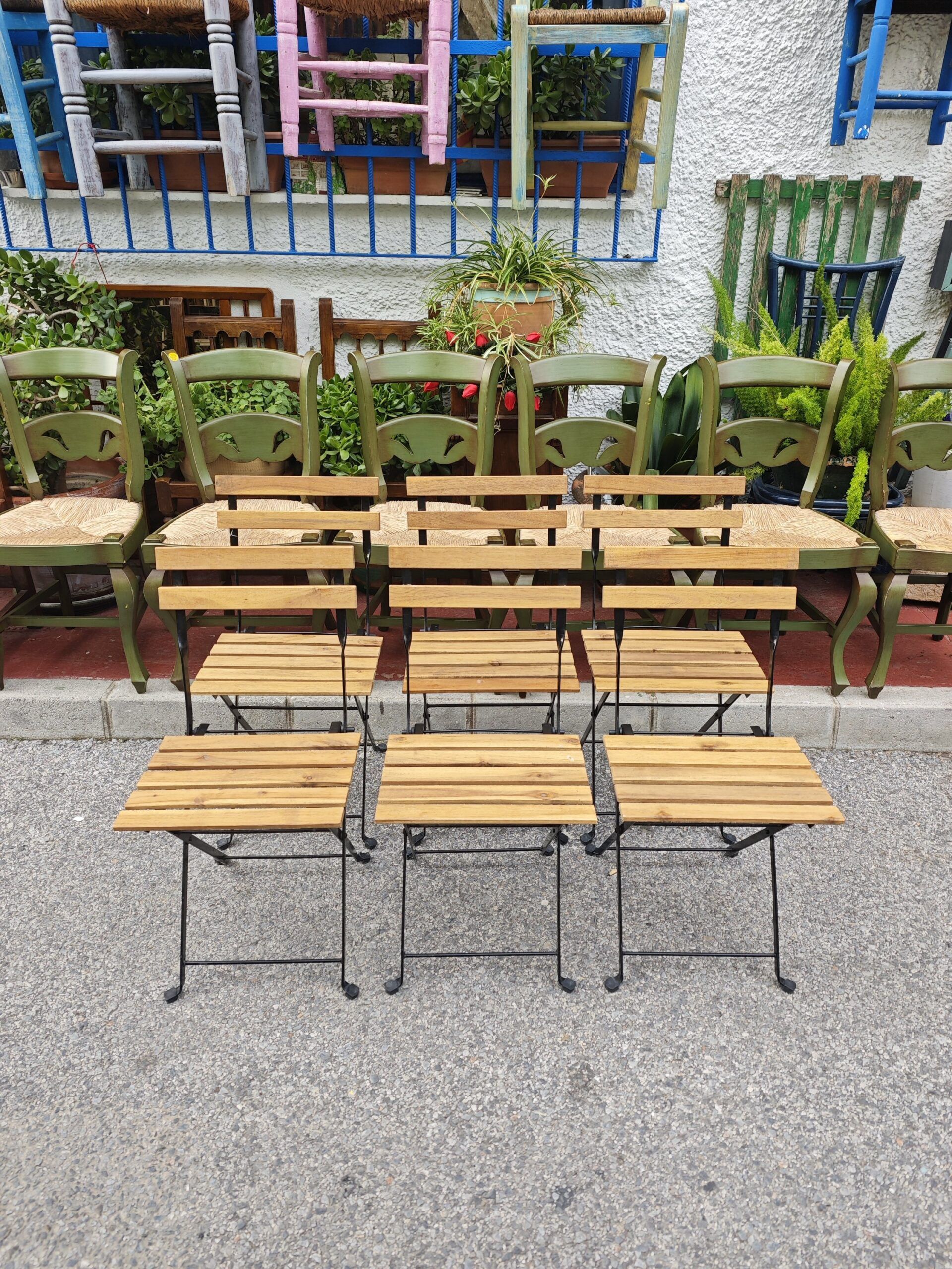 sillas plegables de jardín 2 sillas plegables de jardín - Imagen 2