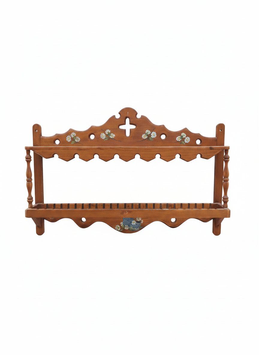 platero de madera vintage pintado a mano 1 Platero de madera