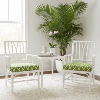 Mesita auxiliar estilo Chippendale blanca 8 1000453549