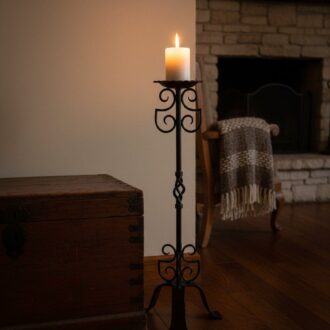 Candelabro de Pie Forja Artesanal 5 1000454436