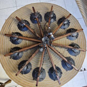 Lámpara de Lujo Vidrio Semillado Coñac 16 1000455654 scaled