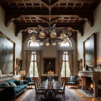 Lámpara de Lujo Vidrio Semillado Coñac 13 1000455961