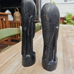 Pareja de Bustos Africanos de Madera de Ébano 7 1000457278