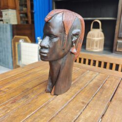 Busto Guerrero Masái en Madera de Ébano 6 1000457285