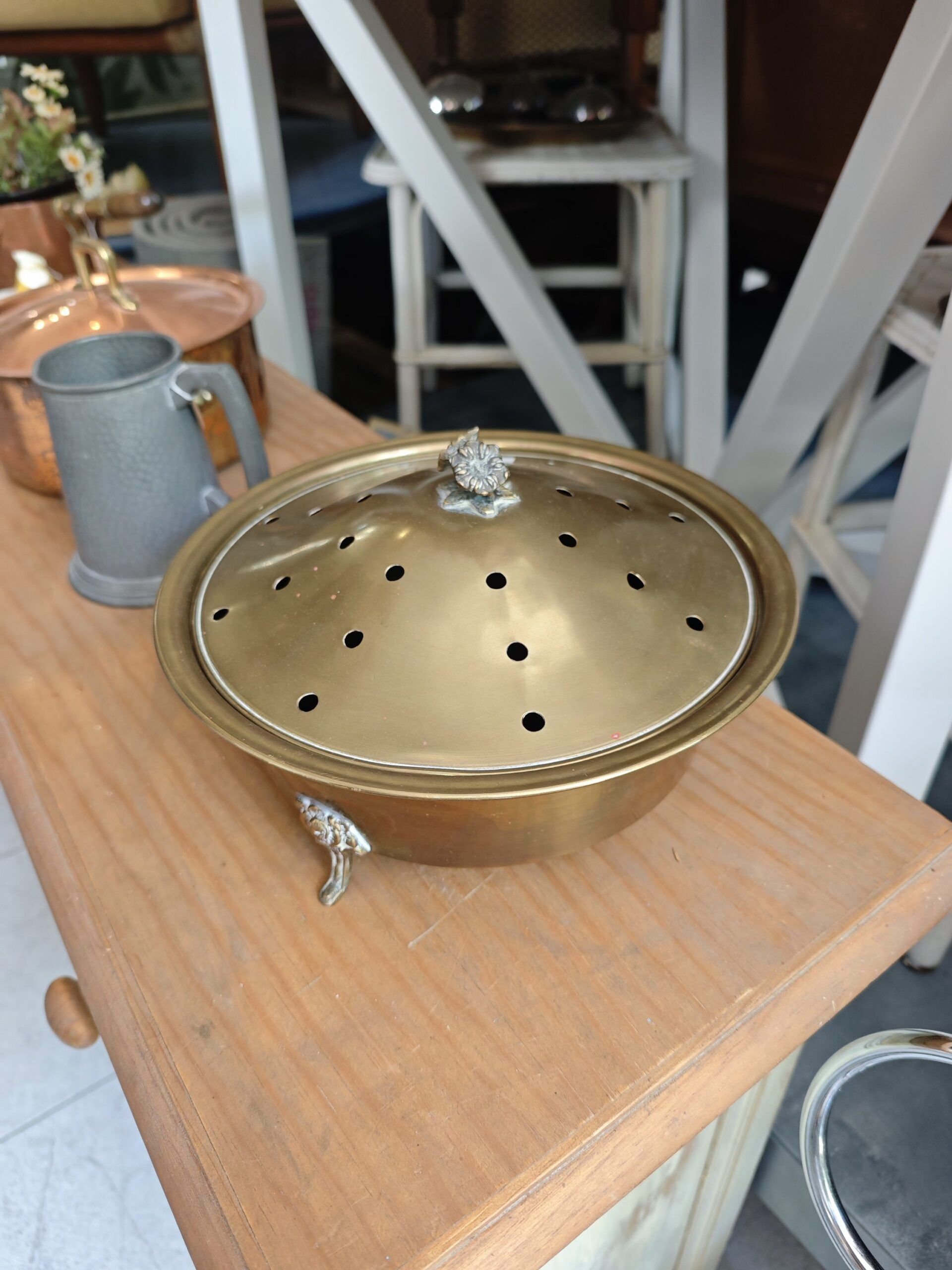 Brasero antiguo de latón 2 Brasero antiguo de latón - Imagen 2