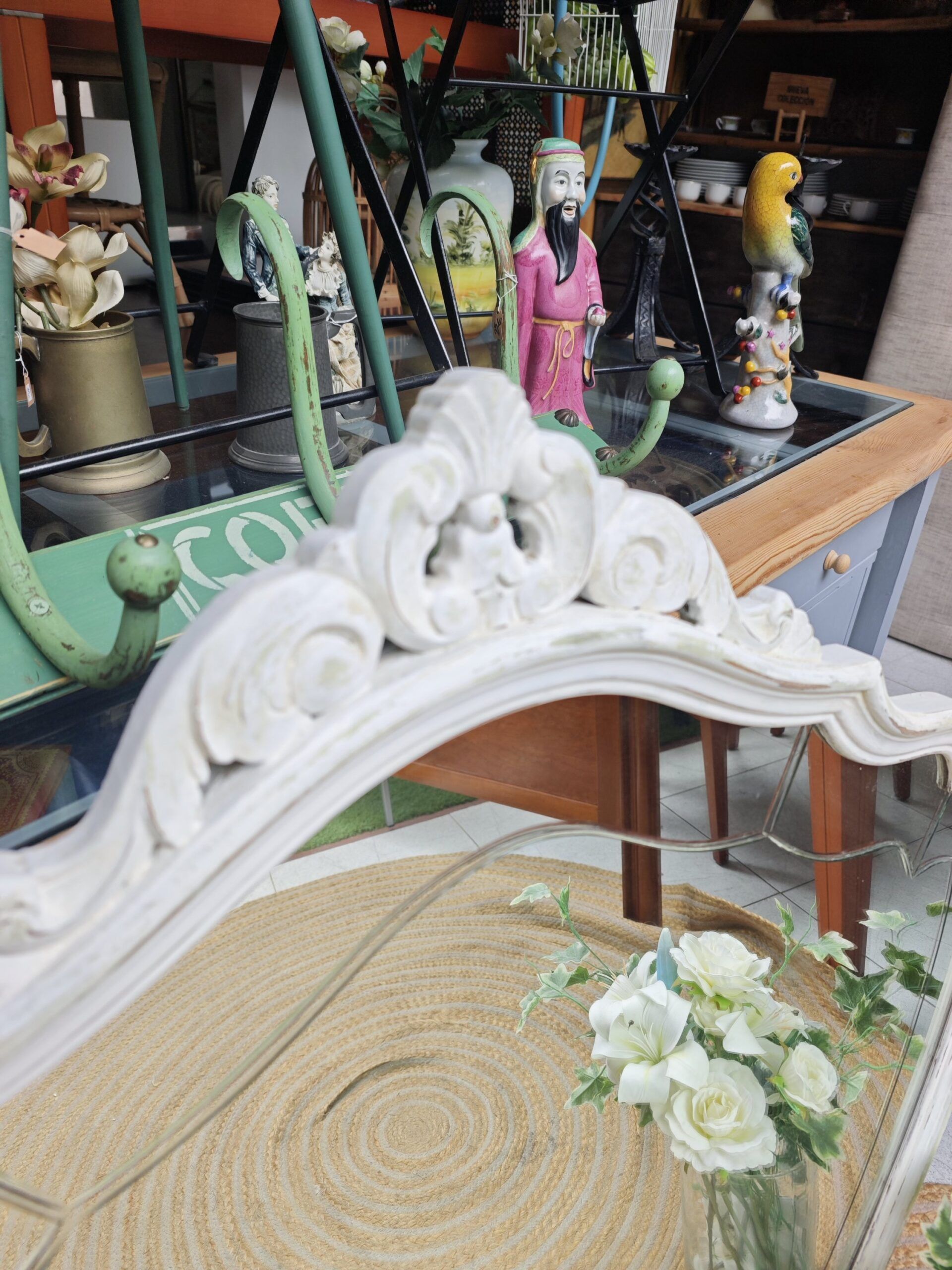 Espejo de Pared Vintage Blanco 6 Espejo de Pared Vintage Blanco - Imagen 6