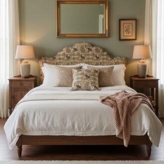 Vintage Upholstered Headboard 140cm – photo 2