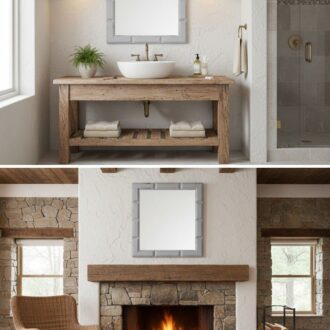 Castilian white wooden mirror – photo 2