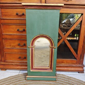 Green wood mirror