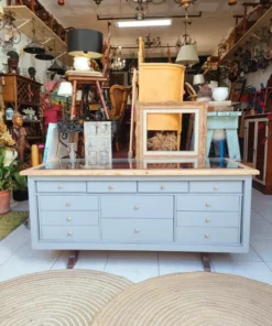 Mueble isla expositor de madera