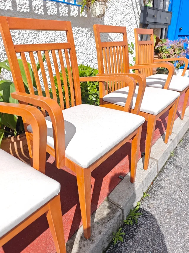 sillas de madera de haya 2 sillas de madera de haya - Imagen 2