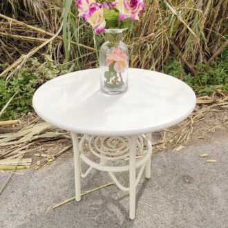 Round bamboo and wood table – photo 2