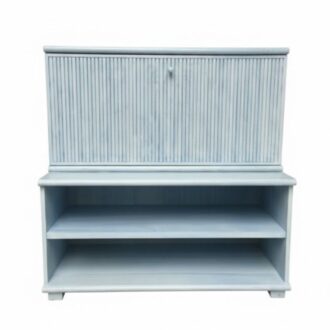 blue painted wooden furniture