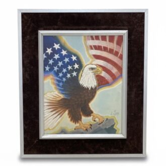 Óleo águila Americana K.Chin