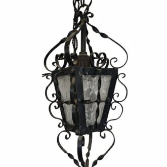 Farol de Techo Vintage en Hierro Forjado Negro