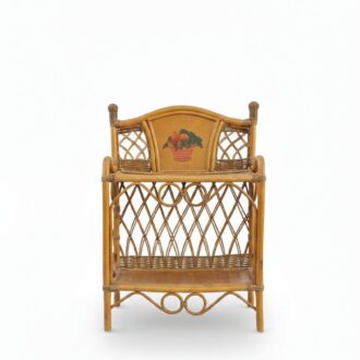 Mueble Auxiliar de Caña y Mimbre Vintage