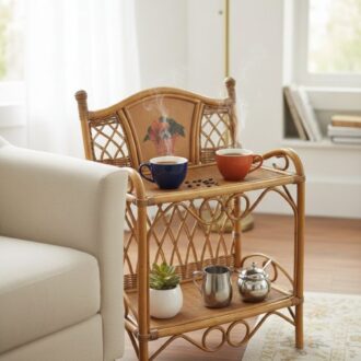 Mueble Auxiliar de Caña y Mimbre Vintage 7 1000462864