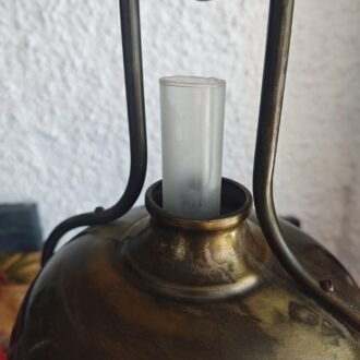 Lámpara de Techo Vintage en latón con Pantalla de Flecos de Cuentas y Flores 7 1000464083 scaled