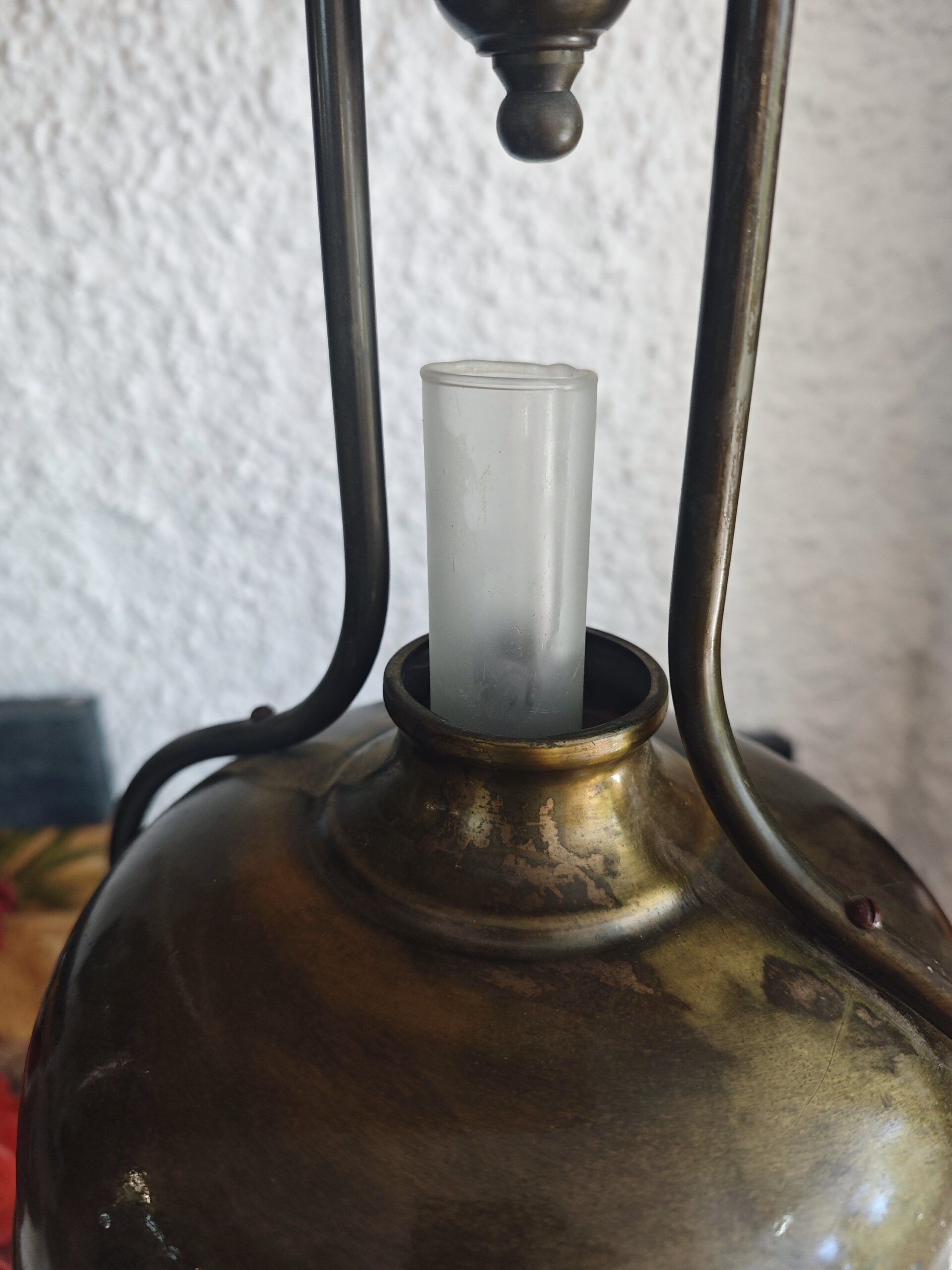 Lámpara de Techo Vintage en latón con Pantalla de Flecos de Cuentas y Flores 3 Lámpara de Techo Vintage en latón con Pantalla de Flecos de Cuentas y Flores - Imagen 3
