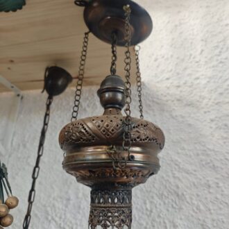 Lámpara Colgante de Latón Estilo Árabe/Turco - Quinqué de Techo Artesanal Calado 5 1000464098 scaled
