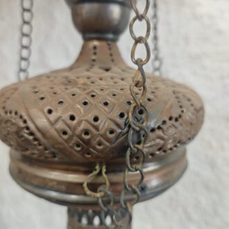Lámpara Colgante de Latón Estilo Árabe/Turco - Quinqué de Techo Artesanal Calado 6 1000464099 scaled