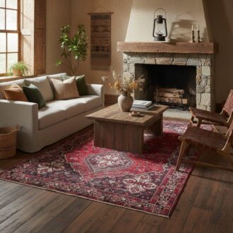 Alfombra Vintage Hecha a Mano de Lana 9 1000464167