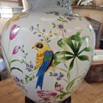 Lámpara de Sobremesa de Cerámica Vintage Estilo Ginger Jar con Motivos Florales y Pájaros 8 1000470914 scaled