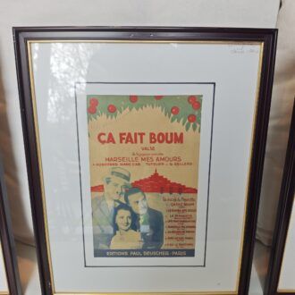 Ilustraciones Musicales Francesas Vintage - Enmarcadas - Años 1920-1940 - Estilo Art Déco 9 1000477005