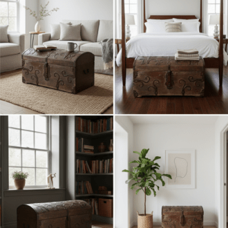 Cofre Antiguo Europeo del Siglo XIX 11 1000478368