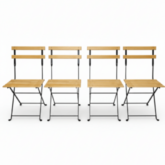 Set de 4 Sillas Plegables de Estilo Bistró Francés