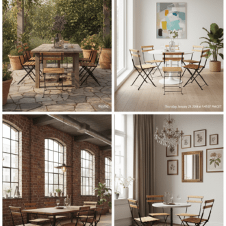 Set de 4 Sillas Plegables de Estilo Bistró Francés 9 1000478390