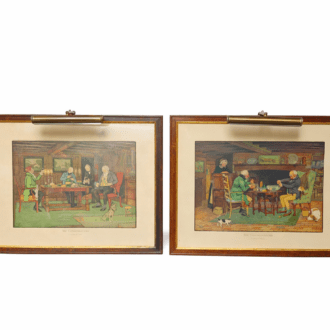 Pareja de Grabados "The Connoisseurs"