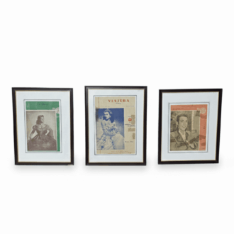 Antique Framed Covers - Musical Collecting from the 40s-50s - Luis Mariano, Lolita Garrido and Agustín Lara
