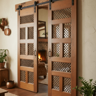 Puertas de madera maciza con celosía marroquí 6 1000481280