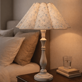 Lámpara de Mesa Vintage con Tulipa Floral Shabby Chic 8 1000482323