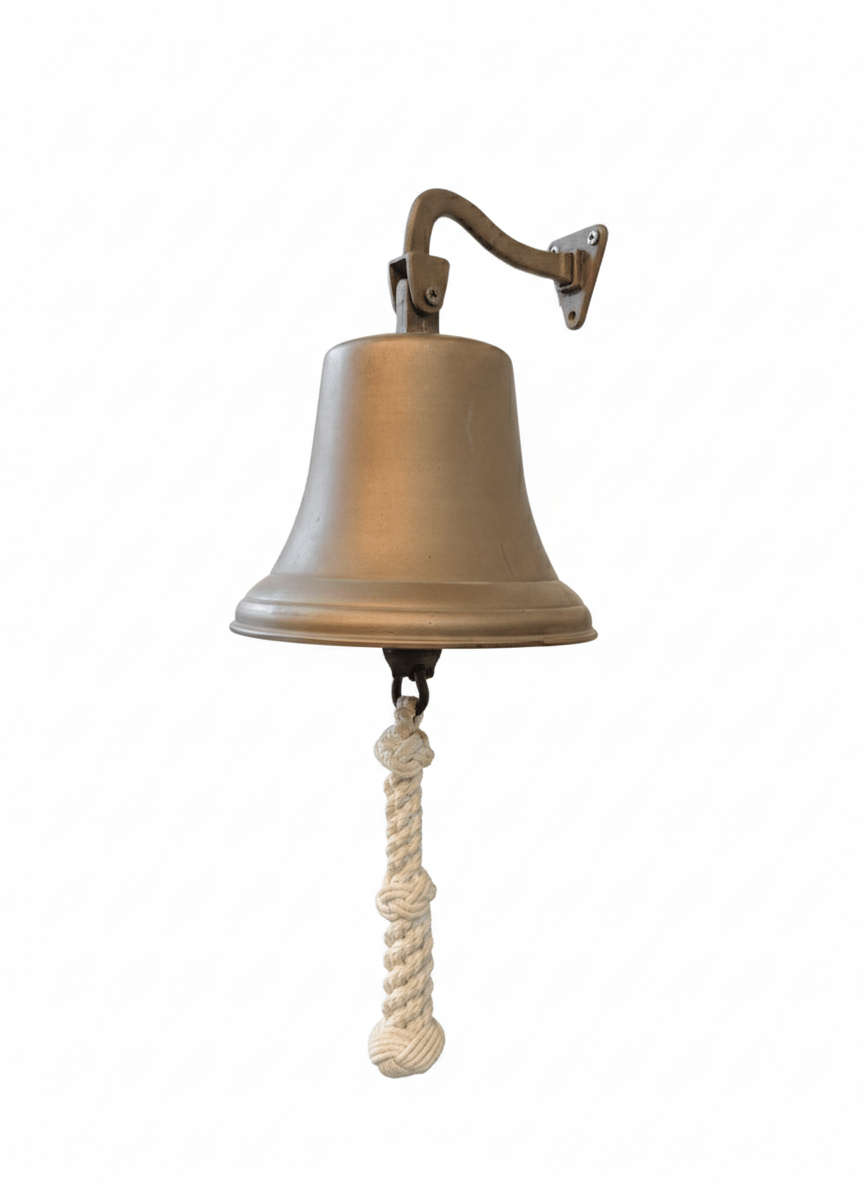 Campana de Pared en Bronce con Cordón Náutico 1 Campana de Pared en Bronce con Cordón Náutico