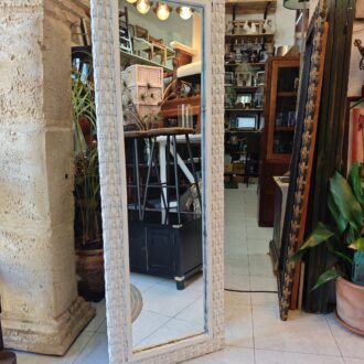 Espejo de ratán natural blanco estilo shabby chic 6 1000486733