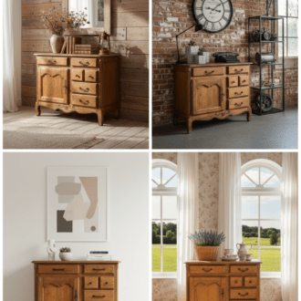 Aparador Buffet Estilo Provenzal Francés 8 1000489825