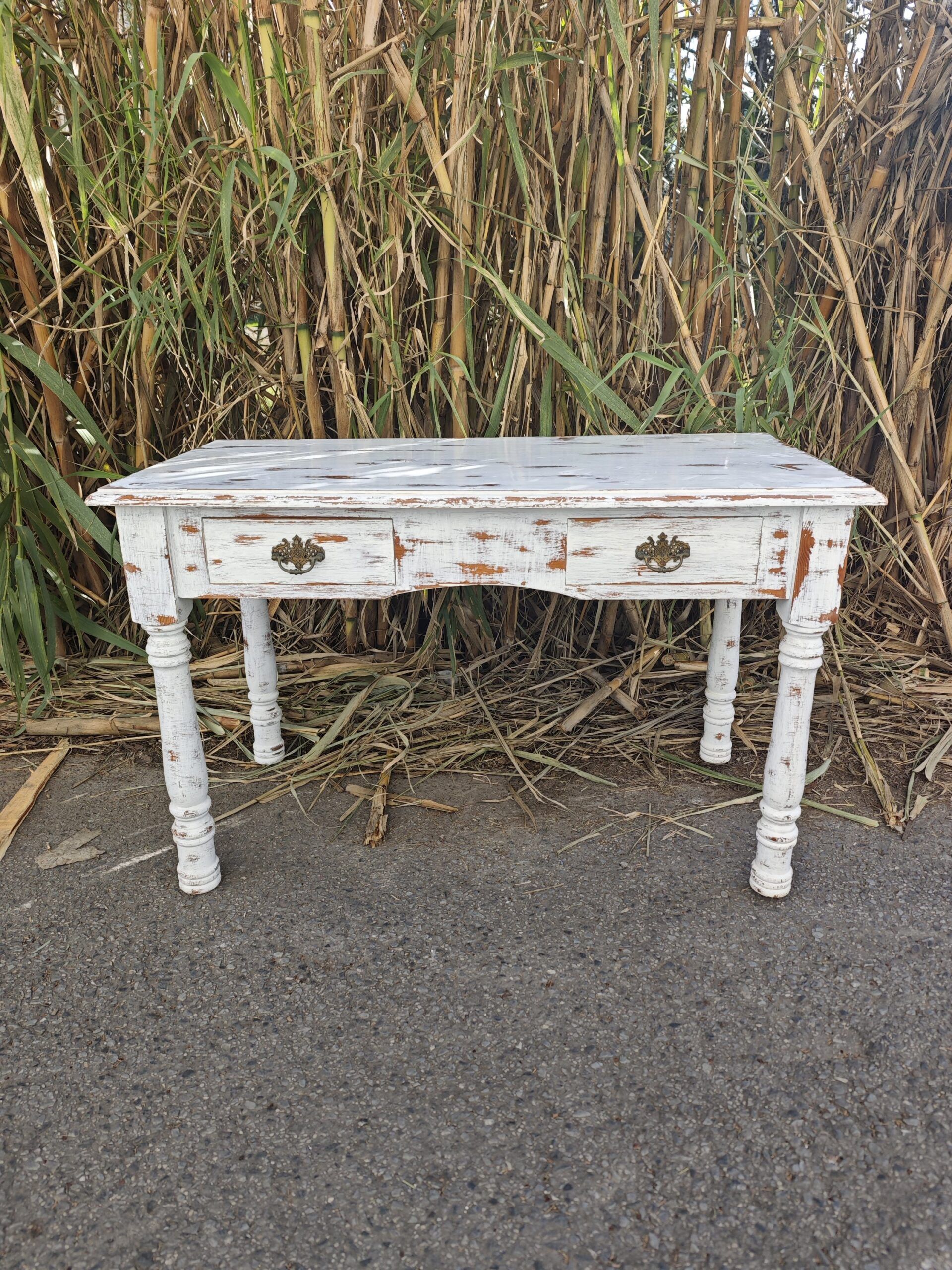 Mesa escritorio Blanco Shabby Chic 2 Mesa escritorio Blanco Shabby Chic - Imagen 2