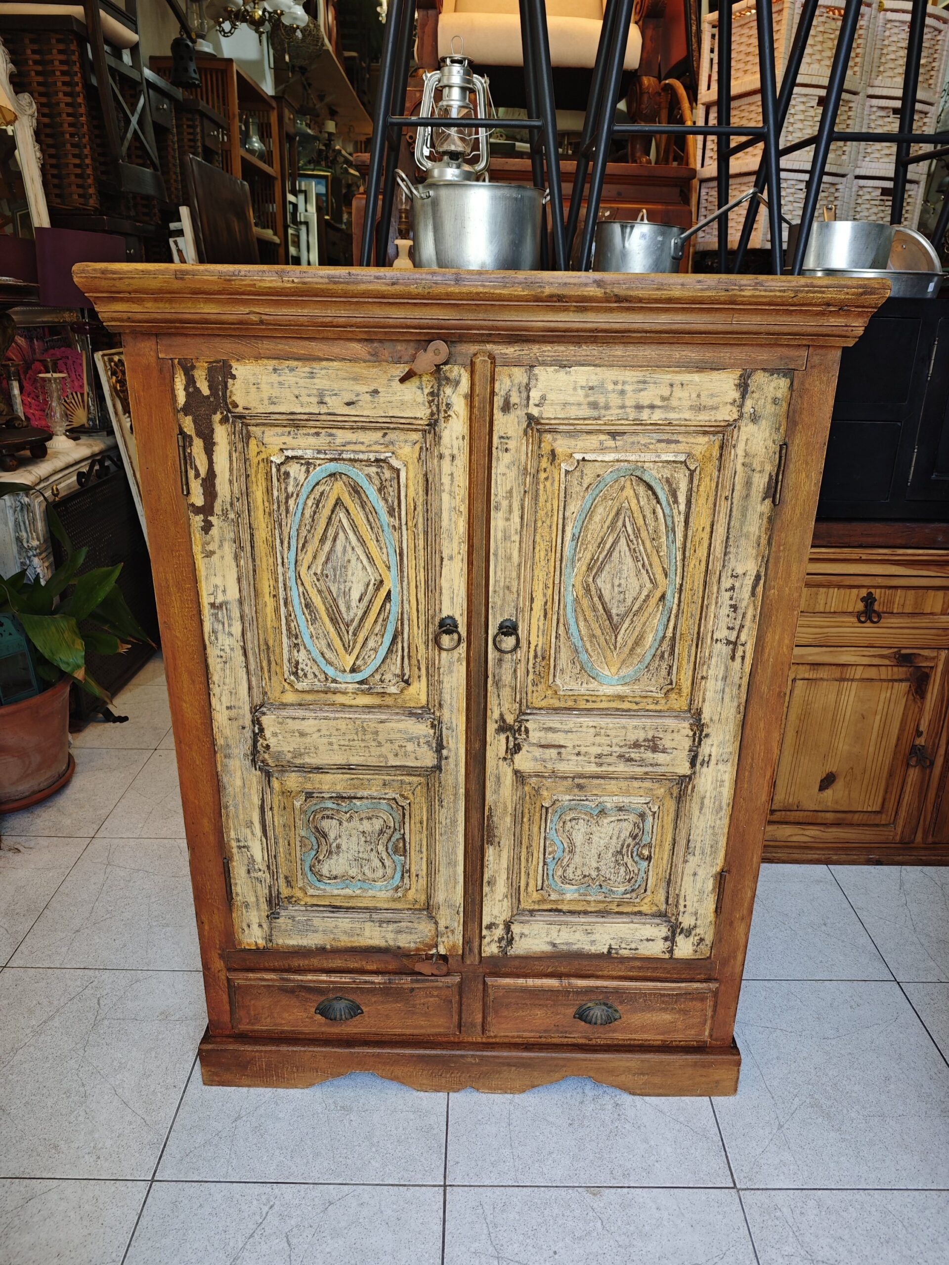 Alacena India de Madera de mango 2 Alacena India de Madera de mango - Imagen 2