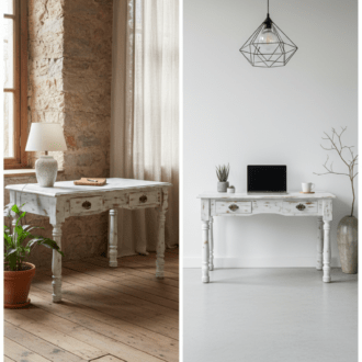 Mesa escritorio Blanco Shabby Chic 9 1000490262