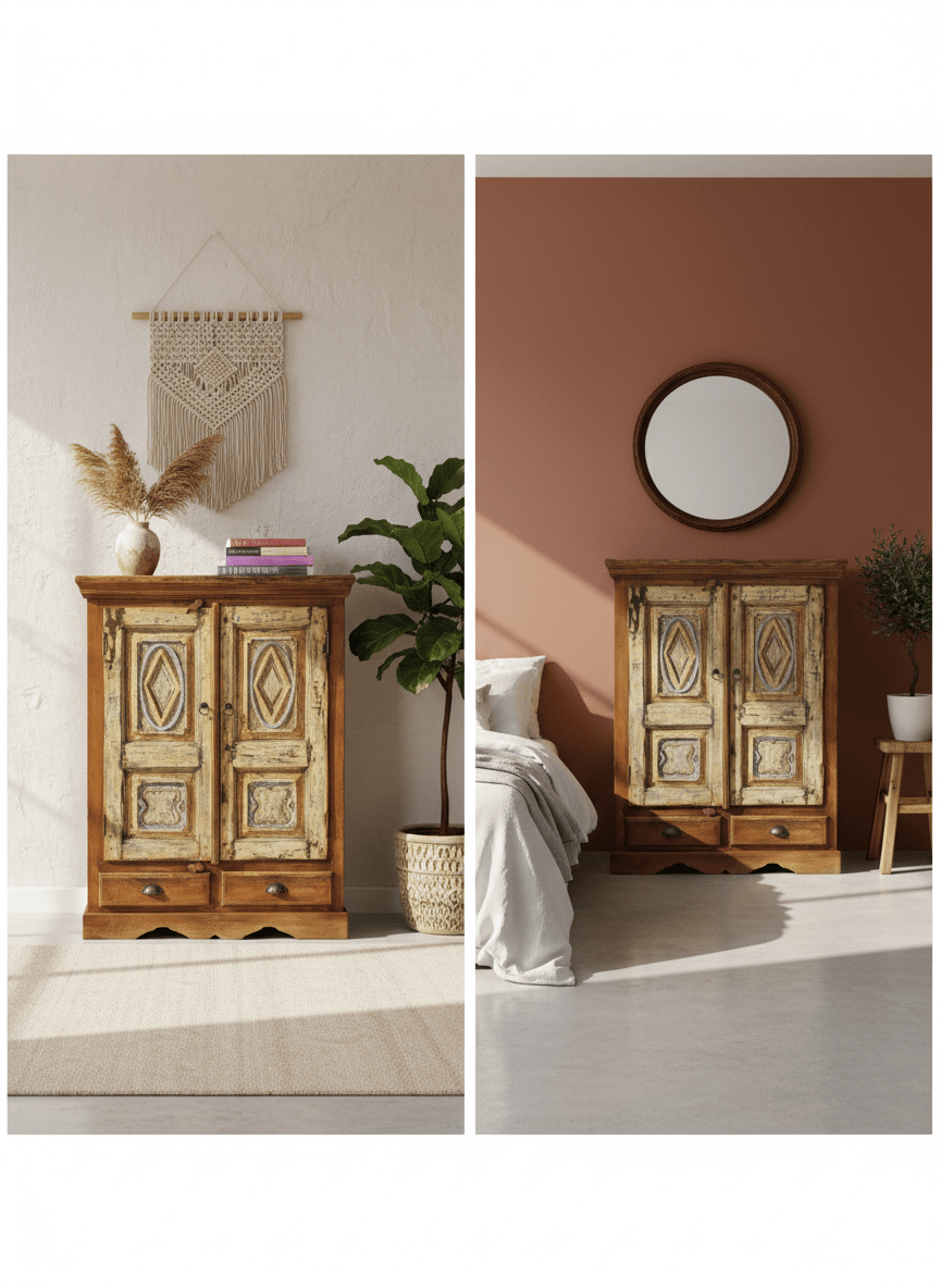 Alacena India de Madera de mango 9 Alacena India de Madera de mango - Imagen 9