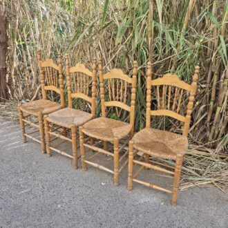 Sillas Castellanas Vintage de Madera y Enea Natural 12 1000493309 3