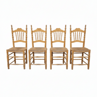 Inicio 11 Sillas Castellanas Vintage de Madera y Enea Natural