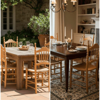 Sillas Castellanas Vintage de Madera y Enea Natural 9 1000493642