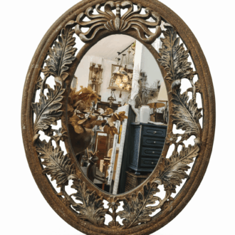 Oval Resin Mirror with Classic Design
