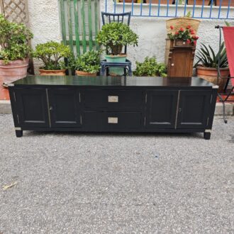 Low sideboard / buffet style living room furniture in wood – photo 2