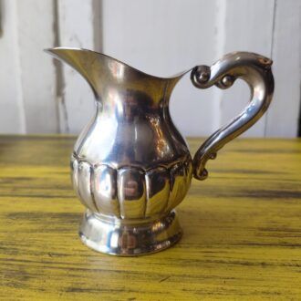 Vintage Silver Alpaca Jug with Fluted Design 5 1000471189